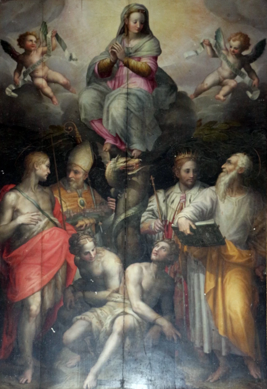 Madonna, santi, Adamo ed Eva - Chiesa di San Francesco (Volterra)